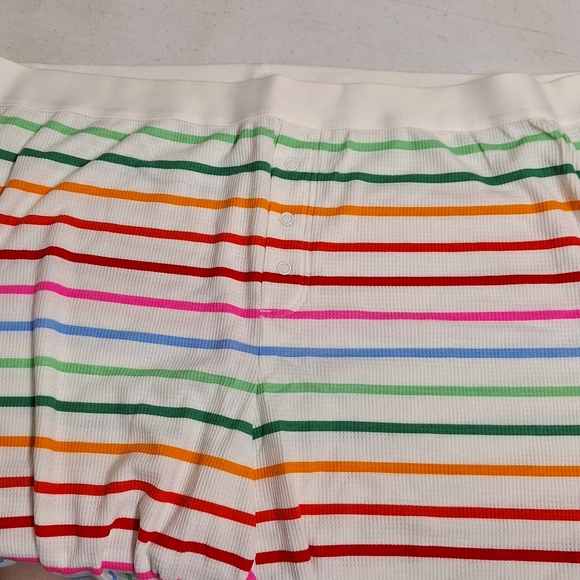 NEW! Women's Rainbow Striped Thermal Pajama Jogger Pants - Wondershop - Picture 3 of 7